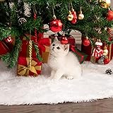 Christbaumständer Teppich, Weihnachtsbaum Decke, Weihnachtsbaumdecke Weiß, Weihnachtsbaumständer Weihnachtsbaumdecke Rund, für Weihnachtsbaum Deko Increase The Festival Atmosphere Christbaumdecke