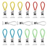 DONQL 15 Stück Handtuchklammer Handtuch-Haken Bunt Ersatz-Ösen Haken Küche Geschirrtücher Haken Set Handtuch Haken Handtuchclips Handtuchhalter-Clips für Bad Kücher 5 Farben