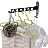 CCACHE Wäscheständer für Waschküche, an der Wand montierter, zusammenklappbarer Kleiderbügel, Wäscheständer, Badetuchhalter, Stangenloch, Trockner, Wäscheständer für Badezimmer, Balkon (F