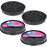 4x Aktivkohlefilter Ø 180mm für Dunstabzugshaube geeignet für Kohlefilter Elica CFC0038668 Typ57, IKEA Nyttig 440, AEG 4055171138 - Filter für Abzugshaube