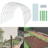 HpLive Gewächshausreifen Fiberglas, Gewächshaus Hoops für Hochbeet Abdeckung, Rostfrei Durable Frei Biegbar Gartenreifen, Fiberglas-Stützrahmen Pflanzentunnel für Pflanzenabdeckung