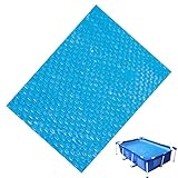 Pool Solarfolie/Abdeckung | Solarabdeckplane Rund/Quadrat | Staub-Solar-Pool-Abdeckungsschutz für den Garten im Freien, für oberirdische/erdverlegte Pool-aufblasbare Schwimmbäder