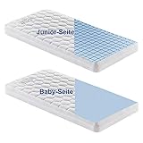 Betten-ABC OrthoMatra Mini-Duo, Babymatratze und Kindermatratze in einem, Kaltschaum, Oeko Tex Standard 100, Mit Klimaband zur besseren Luftzirkulation Größe 80 x 160 cm