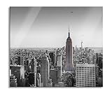 traumhafte Empire State Building Herdabdeckplatte & Spritzschutz aus Echtglas | Für Herd-Kochfelder | 60x52 cm