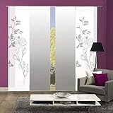 wohnfuehlidee 4er Set Schiebevorhang Denver, blickdichter Flächenvorhang, Höhe 245 cm, ideal für Küche, Wohnzimmer, Fenster