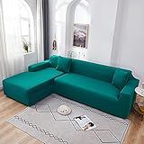 SXGCH Stretch-Sofabezug, Universal-Sofaschutz aus Polyester, L-förmiger Sofabezug, waschbar für Haustiere-A-3-Sitzer+3-Sitzer