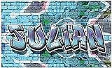timalo® Cooles Graffiti Poster mit Namen | Modernes Wandposter für Kinder und Teenager Kinderzimmer Bild Mauer Jungen Zimmer Wandbild personalisiert | gamer27-1-B100xH61cm