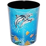 alles-meine.de GmbH Papierkorb/Behälter - Delfine & Fische - Unterwasserwelt - aus Kunststoff - Mülleimer/Eimer - Aufbewahrungsbox für Kinder/Büro - Mädchen & Jungen - ..