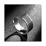 DYLIJU Ringe 8mm Ringe for Männer und Frauen Geburtstagsgeschenk Dreieckiger Musterring Ringe Set (Main Stone Color : JR2600S 8mm, Ring Size : 9)