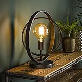 Famlights Industrie Tischlampe Henrik Vintage Look/Steampunk Metallgestell Tischleuchte Tischlampe E27 / Metall Wohnzimmerlampe Nachttischlampe Vintage Landhaus Industrial Schlafzimmer Wohnzimmer