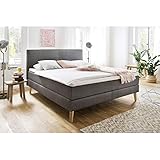 Meise Möbel - Boxspringbett Greta - Anthrazit, 160x200 cm, 7-ZonenTonnentaschenfederkern 350 H2-3