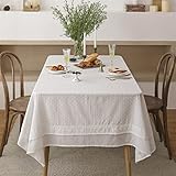 CAZARU Tischdecke Spitzenstoff Rechteckige Tischmatte Teetisch Tischdecke Runder Tisch im Nordischen Stil