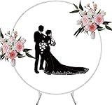 2M Metall-Ballonbogen-Kit,DIY Gebogener Bogen,Eisen-Hochzeitsbogen,DIY-Metall-Rundballonbogen-Girlande,Runder Ring-Ballonbogen-Kit,Blumendekoration Für Geburtstagsfeier,Hochzeit,Weiß,2.0m
