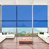 Rollo Verdunklungsrollo Fenstertönung Rollläden, Haus Büro Wohnbereich Fenster Einweg-Perspektivfolie, Uv/Sun Blocking Rollos, Mit Beschlägen (Size : 130x100cm/51x39.4in)