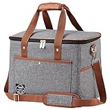 Pynhoklm 28L Kühltasche Faltbar Picknicktasche Kühltaschen Gross Isoliert Einkaufstasche Lunchtasche Thermotasche Isoliertasche Langlebige Performance Kühlbox-für Reisen/Picknick/Einkaufen