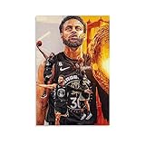 priman Stephen Curry Leinwand-Poster, 30,5 x 45,7 cm, ungerahmt, exquisit gestaltetes Poster für Zimmer, ästhetisches Basketball-Poster für Spaß