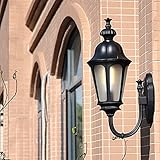ROLTIN Tradition Wasserdichte Wandlaterne aus Aluminium für den Außenbereich, Vintage-Wandlampe aus Glas, Wandleuchte zur Außenmontage, Leselampe, perfekt für Esszimm
