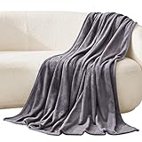 Lifewit Kuscheldecke Flauschig, weich und warm Wohndecke Hochwertige Flanell Fleecedecke als Sofadecke Couchdecke, Grau, 230 x 230 cm