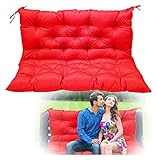 MXYKJO Waterproof Bench Cushion with Backrest, 2 or 3 Seat Swing Replacement Cushions Overstuffed for Garden Patio Furniture Loveseat Outdoor
