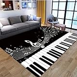 Künstlerische Musik 3D-Druck Teppiche Wohnzimmer Schlafzimmer Teppich Nachttisch Sofa Bereich Teppiche Home Bodenmatte 50x80cm