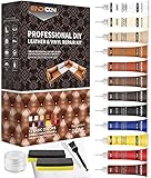 Endhokn Leder Reparatur Set Leder Autositze, Sofas, Lederbekleidung, Ledertaschen, Gürtel, Reisetaschen Usw Kratzer, Löcher, Verschleiß Kunstleder Reparatur Set（12 Farben）