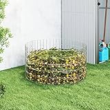 Tidyard Gartenkomposter Komposter Garten Metall Drahtkomposter Kompostbehälter Kompostsilo Steckkomposter Verzinkter Stahl Ø100x50 cm