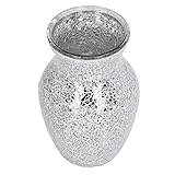 Jeanoko Blumenvase, stabile, langlebige, glänzende, dichte Dekorationsglasvase für Wohnzimmer