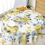 Tischdecke Rund 150 cm Boho landhausstil Tischdecke Wasserdicht Anti-Falten Böhmische Mandala Table Cloth für Küche, Esstisch, Couchtisch, Parteien, Abendessen. (Tablecloth 03, 150 cm)…