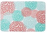 KXO Badematte / Duschmatte, wasserabsorbierend, schnell trocknend, für Küche, Schlafzimmer, Hotel, Spa, Badewanne, rutschfeste Unterseite, 78,7 x 50,8 cm, Korallenrot
