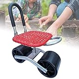 ILLOYD Gartenwagen-Sitz, rollender Arbeitssitz, Garten-Arbeitsbank, Gartenwagen-Hocker auf Rädern, Stuhlpolster, höhenverstellbarer Drehsitz für den Garten im Freien