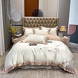 TGPOLI bettwäsche Satin 135 x 200,Jacquard Bettbezug Set Double Microfiber Bettwäsche Sets Quilt Cover