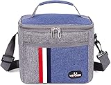 27L Kühltasche Gross Thermotasche Cooler Bag Einkaufstasche Kühlbox Thermo Tasche Lunchtasche Picknicktasche isoliert faltbar für Picknick Camping BBQ Büro Lebensmitteltransport