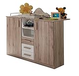 Wimex Wickelkommode Cariba, (B/H/T) 101 x 122 x 75 cm, San Remo-Eiche/ Absetzung Alpinweiß