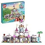 LEGO 43205 Disney Princess Ultimatives Abenteuerschloss, Prinzessinnenschloss Spielzeug, baubares Schloss mit Mini-Puppen wie Ariel, Vaiana, Tiana, 6 year +