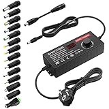 SHNITPWR Universal 3V~12V Steckernetzteil 120W 10A Netzteil Adapter 100~240V AC bis DC 3V 5V 7V 9V 12V, mit 14 pcs Adapterstecker,für 3V bis 12V Elektronische Geräte, Tablet-PC und LED-Streifen ect.