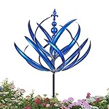 Windspiele für Hof und Garten | Windmühlenblume Großer Windspinner - Windmühlen-Gartenskulpturen, dekorativer Metall-Gartenspinner, Rasen-Patio-Yard-Kunst-Außendekoration Firulab