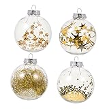ABOOFAN 1 Box Weihnachtskugel-Anhänger Blumengirlande Dekorationen Für Hochzeiten Im Freien Durchsichtige Kunststoffornamente Transparente Weihnachtskugel Weihnachtsbaumschmuck