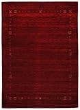THEKO Moderner Handgeknüpfter Designer Teppich Farbe Rot Größe auswählen 250 x 350 cm