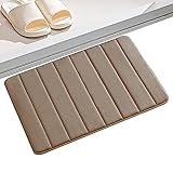 Loupsiy Badezimmermatten waschbar | Badematten für Badezimmer rutschfest, super saugfähige Bodenmatten, schnell trocknende Badezimmerteppiche – Badezimmerzubehör, Teppich-Set von 2