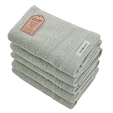 PandaHome Handtuch Set aus Baumwolle - 5 Handtücher - 100% Baumwolle Towel, Schnelltrocknend Weich Saugstark 500 g/m² (Heugrün)