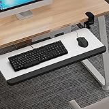 Tastatur Ständer, Klemmbare Tastaturablage unter Dem Schreibtisch, Ergonomische Tastaturablage, Weiße Tastaturablage, für Zuhause Oder Büro