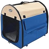 Haustierbetten for Hunde Haustierzelt Reisetasche Faltbare Waschbare Haustierkatze Tragbare Nesting Hund Höhle Bett mit Plüschmatte 3 Farben (Color : A, Size : 81x56x66cm)