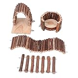 POPETPOP 1 Set/4 Stück Hamster-Holzspielzeug Holzhasenspielzeug Hasenkäfige Hasenspielzeug Hamster Stehend Paltform Kleintier-Hängematte Kaninchenspielzeug Für Hasen