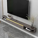 Schwimmender TV-Ständer, schwebender TV-Ständer, Wandregal aus massivem Holz, zur Aufbewahrung von DVD-Blu-Ray-Playern, Satelliten-TV-Box, Kabelbox, Spielekonsolen/B / 100 cm