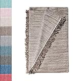 Jarapa Home Mehrzweck Tagesdecke; Plaid Sofa, Bettüberwurf Baumwolle Decke, Bettdecke, Seide aus Baumwolle Sofas und andere Fasern. Überwurf für Sofa, Sessel & Bett (Heidebraun 05, 230x260cm)