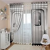 CILODO Vorhang Blickdicht ösen 2er Set Silber & Aufzug 2X B117x H138cm Gardine Lichtundurchlässig Fenstervorhang Wohnzimmer Schlafzimmer