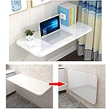 TONZN Klapptisch, wandmontierter Computertisch, weißer Klapp-Esstisch, tragbar, platzsparend, robuste Werkbank/Stehtisch, mehrere Größen (100 x 30 cm/39,5 x 12 Zoll)