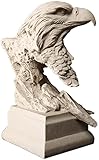 HANDIYA Skulptur Handwerkliche Eagle Statue Skulptur Eagle Statue Animal Decor Office Desktop Dekorieren Sandstein Fernseher Kabinett-Couchtisch