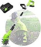 SEVEEZ 20 V Tragbare Elektrische Handinstaufer Mit Wiederaufladbarem Batterie Und Ladegerät, 97-127 cm Einstellbares Griff, Handheldkultivierende Für Gärten Gemüsefelder