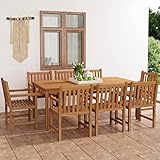Festnight Gartenmöbel Set Holz Garten-Essgruppe Holz Garten Sitzgruppe 6 Personen Essgruppe Terrassenmöbel Sitzgarnitur Gartengarnitur Massivholz 8X Sessel + Tisch